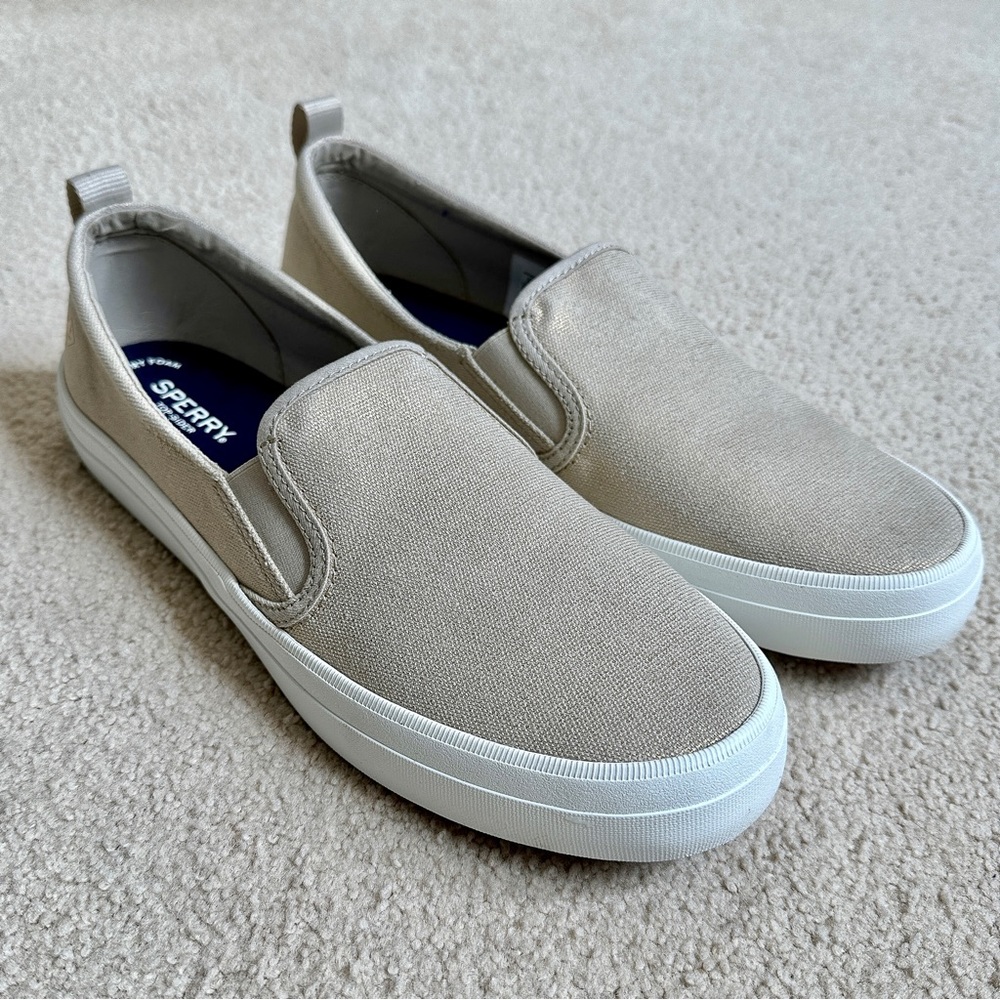 Sperry Top Sider Women’s Crest Rider Canvas Sneakers Gold